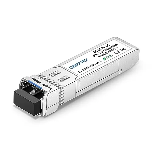 QSFPTEK 10G SFP+ LR Modul, 10GBASE-LR Single-Mode LC 10gb SFP gbic Transceiver Kompatibel für Juniper EX-SFP-10GE-LR/QFX-SFP-10GE-LR, 1310nm 10km DDM