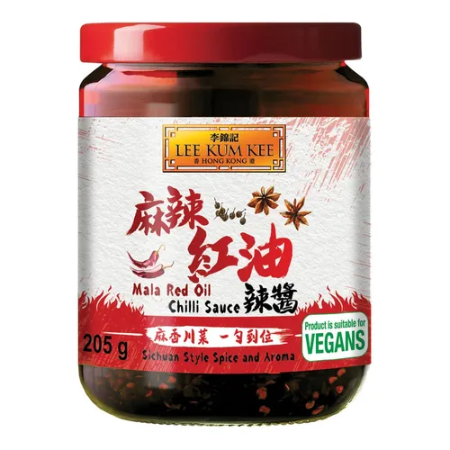 205g Mala Red Oil Chilli Sauce Scharfes Würzmittel mit Chili und Szechuanpfeffer