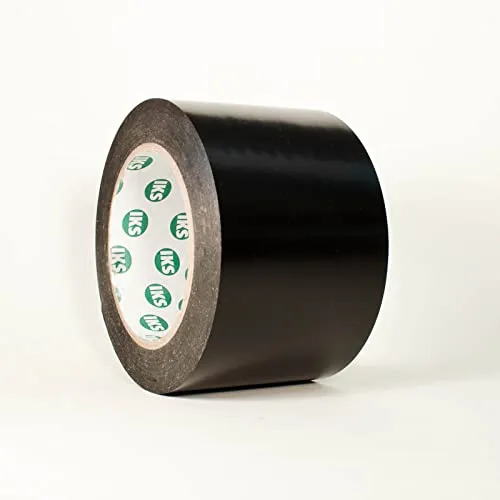 Bodenmarkierungsband Warnband 50 mm x 33 m Schwarz selbstklebend I Bodenklebeband zur Boden- und Sicherheitsmarkierung I Markierungsband, Klebeband (50mm x 33m, Schwarz)