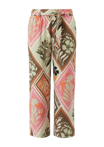 7/8-Hose COMMA Damen Gr. 36 - Floral und Casual - Stoffhosen mit floralem Muster von Comma. Die bequeme 7/8-Hose aus 100% Viskose bietet einen lässigen Look und ist ideal für die Freizeit. Pflegeleicht und atmungsaktiv für hohen Tragekomfort.