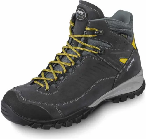 MEINDL Salo Mid GTX ANTHRAZIT/GELB - Wanderschuhe mit Comfort fit®-Technologie für optimale Passform, wasserdicht und atmungsaktiv dank GORE-TEX, ideal für Alltag und Freizeit.