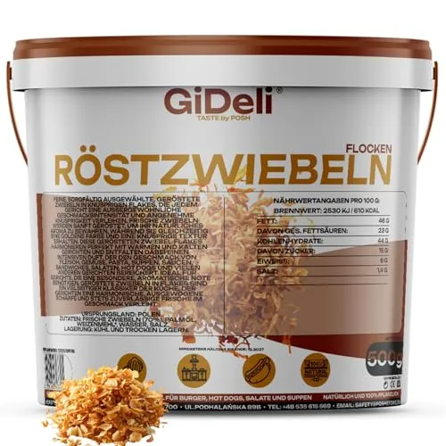 GiDeli Röstzwiebeln 500g im Eimer in gold von GiDeli