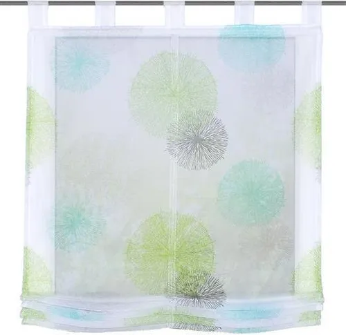 Home Wohnideen Schlaufenraffrollo Voile Digitaldruck Rawlins 140 x 100 cm Grün - Elegantes Schlaufenraffrollo mit hochwertigem Digitaldruck, das Ihr Zuhause in brillanten Farben verschönert. Pflegeleicht aus 100% Polyester und mit praktischem Zugband für einfachen Gebrauch.