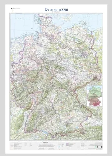 Deutschland auf einen Blick!: Landschaftskarte 1:750 000 (Wandkarten des BKG)