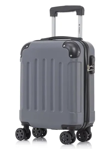 YONSLY Koffer Suitcase M Grau – Robuster Trolley Reisekoffer mit 4 Rollen - Der YONSLY Koffer Suitcase M in Grau überzeugt durch sein leichtes, stoßfestes ABS-Material und die leisen 360°-Rollen. Ideal für Reisen – sicher und komfortabel mit integriertem Zahlenschloss und ergonomischem Gummigriff.