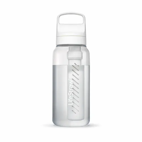 LifeStraw Go 1-Liter (polar white) - Trinkwasserfilter - Thermosflasche mit integriertem Wasserfilter, ideal für Outdoor-Abenteuer und sicheres Trinken aus natürlichen Wasserquellen.