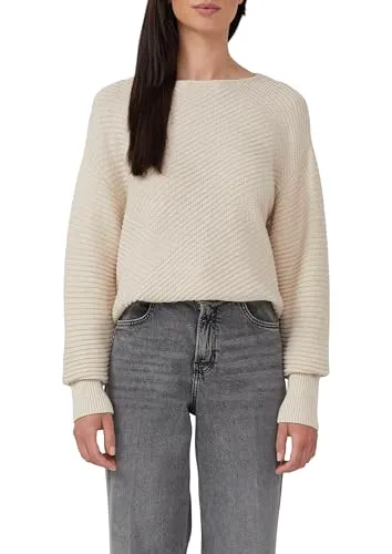 s.Oliver Pullover im Relaxed Fit - Elastischer Pullover aus weichem Baumwollmix mit wärmendem Strickmuster und Stehkragen. Ideal für entspannte Tage und vielseitig kombinierbar.
