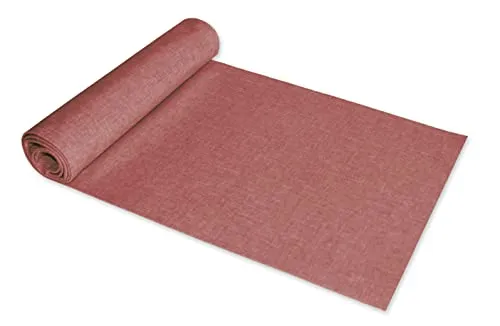 Tischläufer 40 x 100 cm Altrosa rechteckig Leinenoptik Tischdecke Lotuseffekt Tischwäsche Wasserabweisend Tischtuch Fleckenabweisend Bügelfrei Abwischbar Knitterfrei Innen und Außen