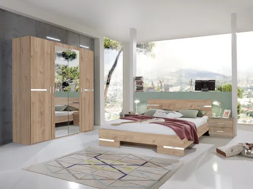 Wimex Schlafzimmer-Set in ARTISAN EICHE NACHBILDUNG - 254x81x210cm (BxHxT)