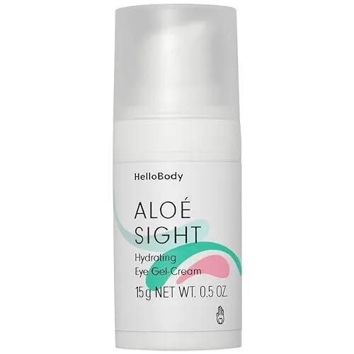 HelloBody ALOÉ SIGHT belebendes Augengel (15 ml) – feuchtigkeitsspendende Augenpflege für normale bis trockene Haut – mit Aloe Vera, Gurkenextrakt und Hyaluron