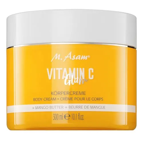 M. Asam Vitamin C Glam Körpercreme 300ml - Feuchtigkeit & Pflege - Verschiedene Badeprodukte, verwöhnt die Haut mit Mango Butter und Vitamin C für ein strahlendes Hautbild.