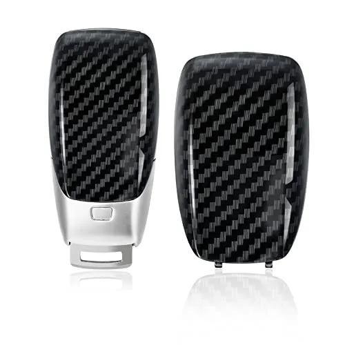 okoium Carbon Fiber Key Shell Fob Batterieabdeckung Schwarz für Mercedes-Benz A220, E63S, E-Klasse, CLS Klasse 2019-2021