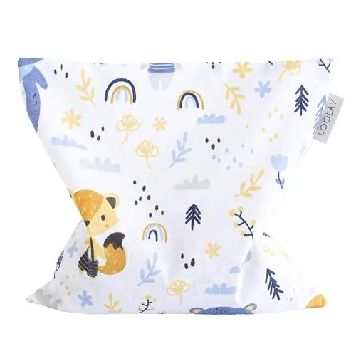 LOOLAY Kirschkernkissen Mikrowelle 20x20 cm – Wärmekissen aus 100% Baumwolle – Kirschkern Kissen Ideal bei Muskelverspannungen oder Menstruationsbeschwerden (wald tiere)