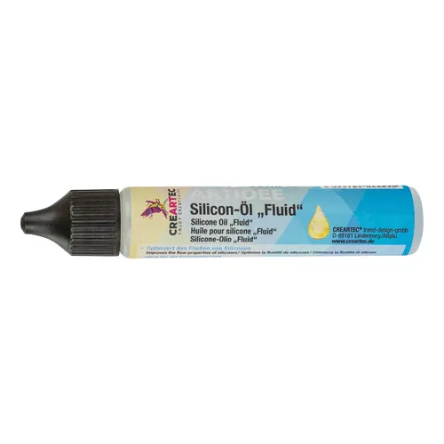 Silikonöl-Fluid 30ml - Dünnflüssige Silikon-Mischung für feine Abformungen, ideal für Pouring-Technik und kreative Bilderwelten