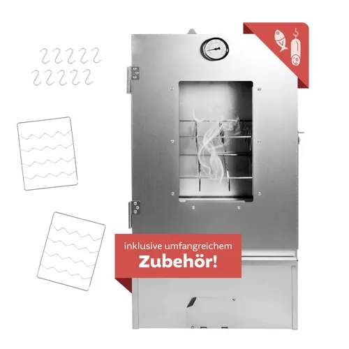 Räucherofen Stahl mit 3 Etagen und Heizspirale