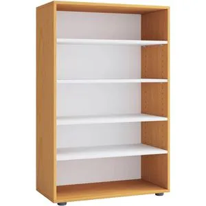 VCM Holz-Schuhschrank Lona Buche - Schuhschrank ohne Türen, 5 Fächer und variable Einlegeböden, ideal für Schuhe und Stiefel. Maße: H. 110 x B. 70 x T. 37 cm, perfekt für Ordnung im Flur.