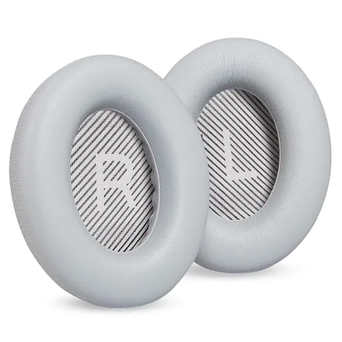 Premium-Ohrpolster kompatibel mit Bose Noise Cancelling 700 (Bose NC700) Kopfhörer (Grau). Premium-Proteinleder | Weicher Schaumstoff mit hoher Dichte | Erhöhter Komfort und Haltbarkeit