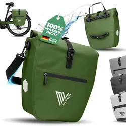 MIVELO 2in1 Fahrradtasche für Gepäckträger in grün von MIVELO