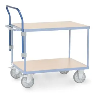 Schiebebügel anschraubbar – Höhe variabel für MultiVario 2400/2420/2440 - Transportgeräte & Rampen, ergonomisch anpassbarer Schiebebügel aus pulverbeschichtetem Stahl für optimale Handhabung und einfache Selbstmontage.
