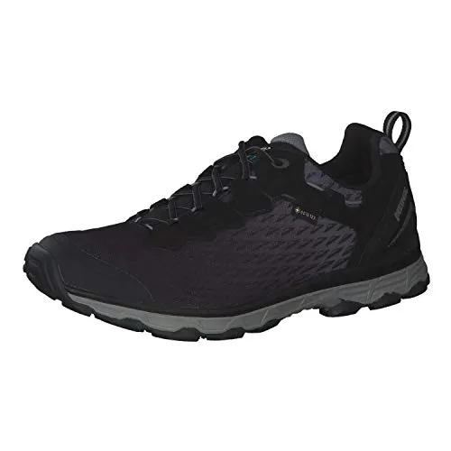 MEINDL Herren Activo Sport GTX Sneaker - Schwarz/Silber, 44 EU - Wanderschuhe mit hervorragender Dämpfung, wasserdicht und atmungsaktiv für optimalen Komfort bei Outdoor-Aktivitäten.