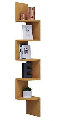 Eckregal Mintis – Holzfarbenes 5-Fach Regal - Praktisches Eckregal Mintis in Holzfarben, ideal zur Raumnutzung mit 5 Fächern. Pflegeleichte Oberfläche und hochwertige Materialien machen es zum perfekten Stauraum für Ihr Zuhause.