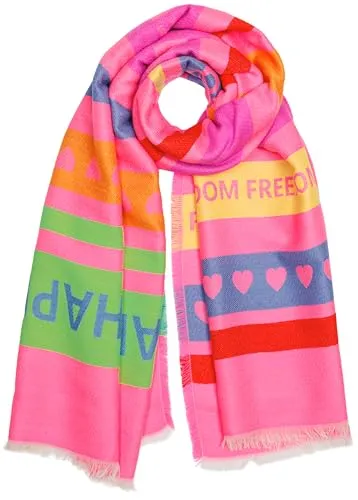 Caspar Modeschal SC540 - Weicher Damen Schal mit buntem Muster - Modeschals aus 100% Viskose, angenehm warm & weich, perfekt für Frühling, Herbst & kühle Wintertage in lebhaften Farben wie rosa, neongrün und orange.