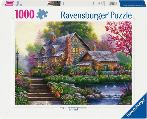 Ravensburger Puzzle Romantisches Cottage, 1000 Puzzleteile, Made in Germany