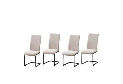 HTI-Living Esszimmerstuhl Esszimmerstuhl LennyP 4er-Set Creme (Set, 4 St), Schwingstuhl Freischwinger