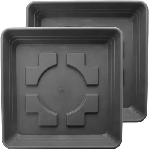 Centi Pflanzkübel Untersetzer LARA, 35 x 35 cm (2er-Set), für Blumentöpf bis zu 40x40 cm