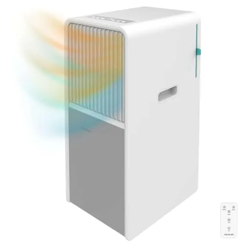 Cecotec - Mobile Klimageräte ForceClima 9450 Style Heating, 9000 BTU, Abdeckungsbereich 25 m2, Fernbedienung, Berührung, LED -Bildschirm, 5 Modi, 2 Geschwindigkeiten, Wärmepumpe, Timer