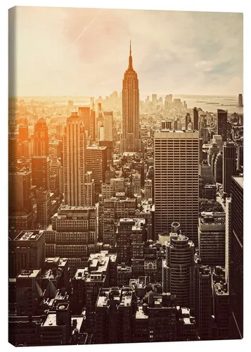 Posterlounge Poster Editors Choice, Sonnenuntergang in Manhattan, New York, Wohnzimmer Fotografie