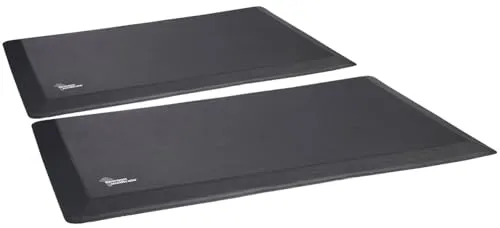newgen medicals Bodenschutzmatten: 2er-Set Anti-Ermüdungs-Stehmatte, 81 x 51 cm, Kunstleder-Oberfläche (Antiermüdungsmatte, Weichschaummatte)