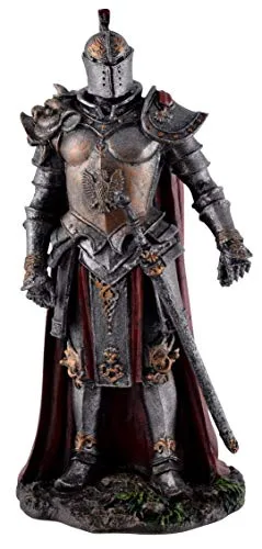 Joh. Vogler Dunkler Teufelsritter in Rüstung 18 cm - Sammlerfigur eines handbemalten dunklen Ritters in Rüstung, aus hochwertigem Polyresin, Höhe ca. 18 cm – ein einzigartiges Deko-Highlight für Liebhaber von Fantasy und Rittergeschichten.