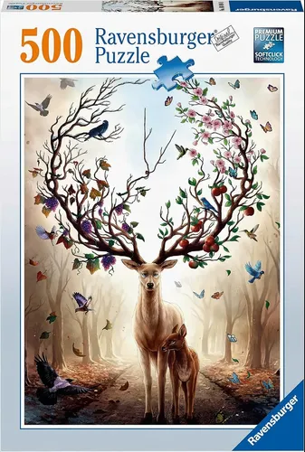 GW48bf Geheimnisvoller Hirsch -500 Teile Puzzle für Erwachsene und Kinder ab 12