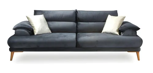 Blaues Sofa mit verstellbarer Rückenlehne – 3-Sitzer Couch - Modernes 3-Sitzer Sofa in Blau, mit verstellbaren Armlehnen und Sitztiefenverstellung für individuellen Komfort. Ideal für Wohnzimmer und Schlafzimmer, mit geprüfter Qualität und 2 Jahren Herstellergarantie.
