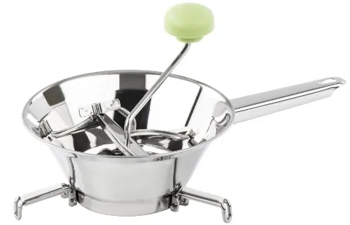 Barazzoni 80206502440 Passiergerät aus Edelstahl, 18/10, Durchmesser 24 cm, mit 3 Standfüßen