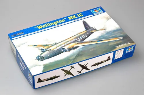 Trumpeter 01626 - 1:72 ''Wellington'' Mk.1C Bausatz - Flugzeuge - Detaillierter Modellbausatz des legendären Bomberflugzeugs, ideal für Modellbau-Enthusiasten und Sammler.