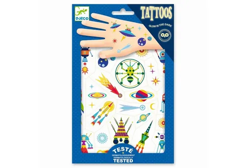 DJECO Kindertattoo DJ09590 Tattoos: Space oddity