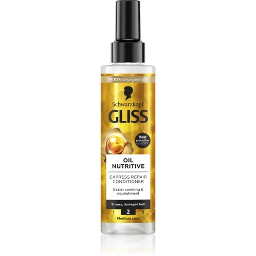 Schwarzkopf Gliss Oil Nutritive Balsam 200 ml - Haaröl für strapaziertes Haar, spendet intensive Feuchtigkeit und pflegt die Haarfasern für eine bessere Kämmbarkeit und natürlichen Glanz – ganz einfach ohne Ausspülen!