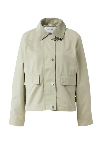 Comma Outdoor-Jacke GREEN 38 - Stilvolle grüne Baumwolljacke - Kompakte Baumwolljacke mit Kord-Kragen, ideal für lässige Outdoor-Aktivitäten und den täglichen Gebrauch.