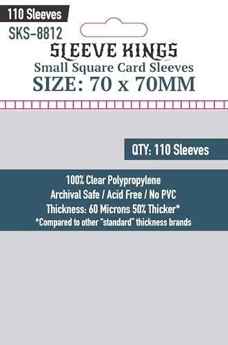 X Small Square Card Sleeves 70mm X 70mm 110