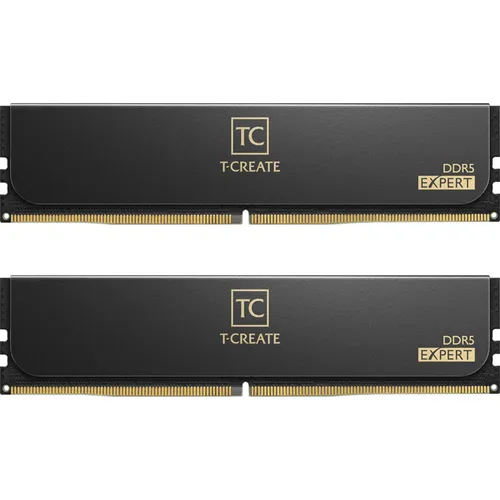 T-Create Expert DDR5-6400 - 64GB - CL34 - Dual Channel - Arbeitsspeicher (RAM) mit 64GB (2x32GB) für hohe Geschwindigkeit von 6400 MHz, ideal für Gaming und kreative Anwendungen, unterstützt Intel XMP für einfache Übertaktung.