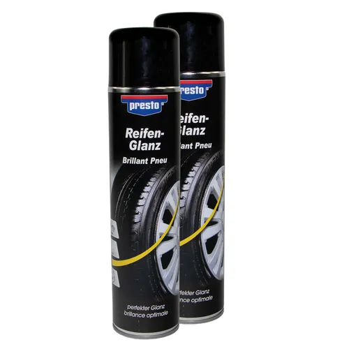 Reifenglanz Spray 2 X 600 ml Reifenpflege Schutz Glanz Versiegelung Presto 38345