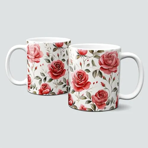 online-hut - Tasse - Kaffeebecher - Valentinstag - Liebe - Love - Blumen - Flower - Roses - Rosen - Geschenkidee - LT-922