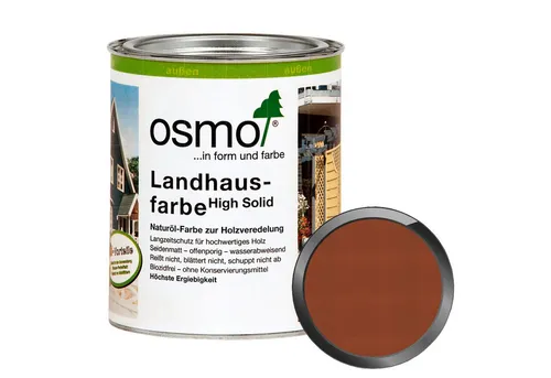 Osmo Landhausfarbe Zeder/Rotholz (2310) 2,5 Liter - Lacke für Holzveredelung, bietet langanhaltenden Schutz und Farbvielfalt für alle Witterungsbedingungen. Offenporig, wasserabweisend und biozidfrei für eine umweltfreundliche Anwendung.