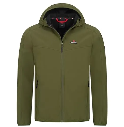 Höhenhorn Alpberg Herren leichte Softshell Jacke Outdoor Grün Gr. L