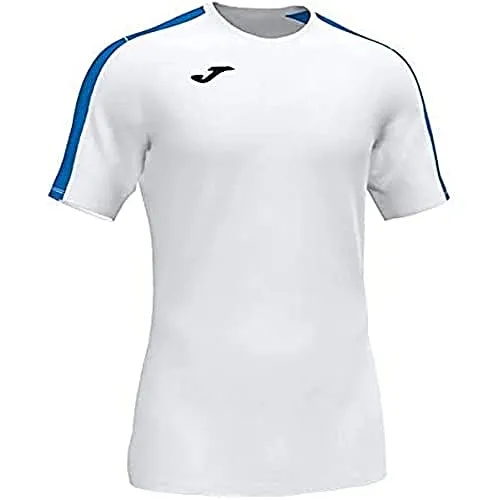 Joma Academy Kurzarm-T-Shirt für Herren M Weiß-Blau
