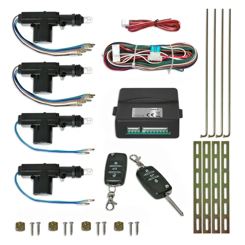 Universal Zentralverriegelung SET NACHRÜSTUNG 2x Funkfernbedienung + 4x Pumpen