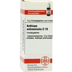 AETHIOPS ANTIMONIALIS D 10 Globuli 10 g von DHU