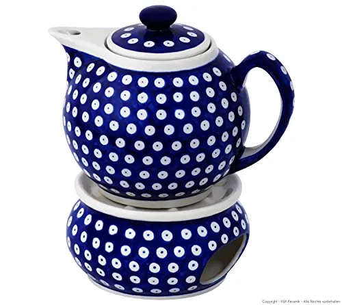 Kaffee- & Teekannen Blau von Bunzlauer Keramik